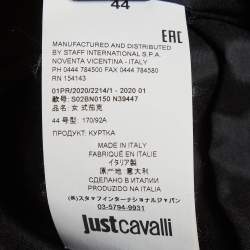 Pre Owned Just Cavalli Red Printed Crepe Blazer M