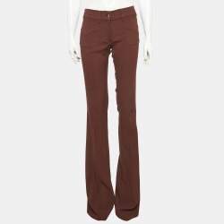مملوكة مسبقًا Just Cavalli Brown Jersey Flared Trousers M