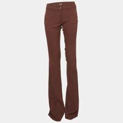 مملوكة مسبقًا Just Cavalli Brown Jersey Flared Trousers M