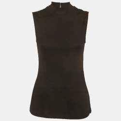 Pre Owned Just Cavalli Black Jersey Sleeveless Top M