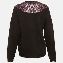 Pre Owned Just Cavalli Black Printed Cotton Sweatshirt M