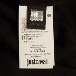 Pre Owned Just Cavalli Black Printed Cotton Sweatshirt M