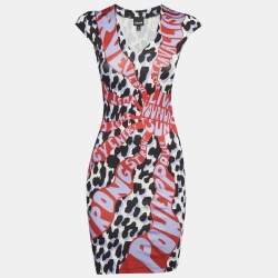 Pre Owned Just Cavalli Multicolor Printed Jersey Mini Dress S