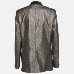 Pre Owned Just Cavalli Metallic Cotton Blend Blazer M