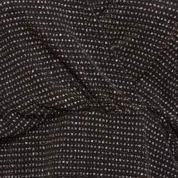 مملوكة مسبقًا Just Cavalli Black Glitter Print Knit Faux Wrap Top M