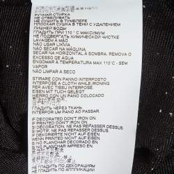 مملوكة مسبقًا Just Cavalli Black Glitter Print Knit Faux Wrap Top M