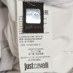 Pre Owned Just Cavalli Multicolour Logo Graphic Print Jersey Long Sleeve T-Shirt L