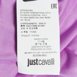 Pre Owned Just Cavalli Lavender Tulle Embellished Sleeveless Maxi Dress M