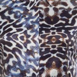 Pre Owned Just Cavalli Multicolor Animal Print Short Sleeve Blouse M