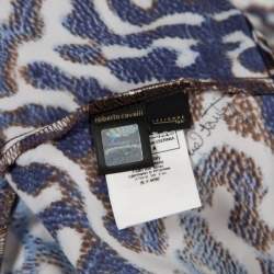 Pre Owned Just Cavalli Multicolor Animal Print Short Sleeve Blouse M