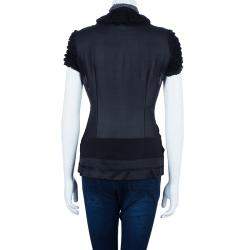 Pre Owned توب جست كافالي مزين بكشكشة أسود M