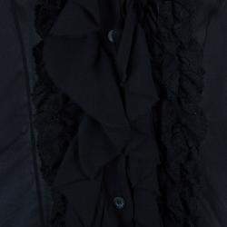 Pre Owned توب جست كافالي مزين بكشكشة أسود M