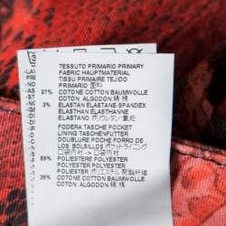 Pre Owned Just Cavalli Red Python Printed Denim Skinny Jeans S