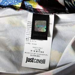 Just Cavalli Multicolor Printed Elasticized Waist Leggings L