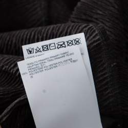 Pre Owned Just Cavalli Silver Textured Short Sleeve Keyhole Detail Dress M