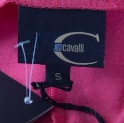 Just Cavalli Pink jersey Metallic Rubber Print Tank Top S