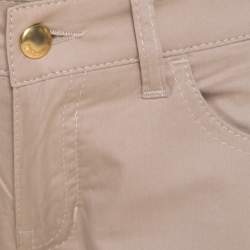 Just Cavalli  Beige Stretch Cotton Contrast Cuff Detail Mini Shorts S