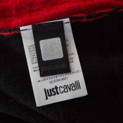 Just Cavalli Bicolor Textured Knit Wool Button Front Cardigan XS
