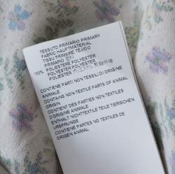 Pre Owned Just Cavalli Beige Floral Print Sleeveless Peplum Top S