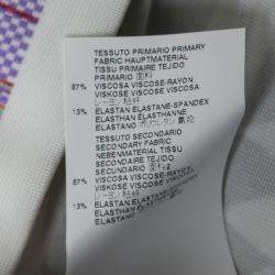 Pre Owned Just Cavalli Multicolor Aztec Print Stretch Knit Scoop Neck Bodycon Dress M