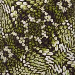 Pre Owned Just Cavalli Green Cotton Animal Print One Shoulder Top M