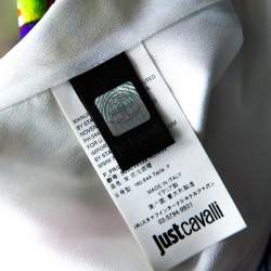 Pre Owned Just Cavalli Multicolor Digital Floral Print Jersey Cut Out Back Bodycon Dress S