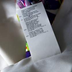 Pre Owned Just Cavalli Multicolor Digital Floral Print Jersey Cut Out Back Bodycon Dress S