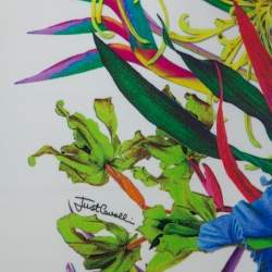 Pre Owned Just Cavalli Multicolor Digital Floral Print Jersey Cut Out Back Bodycon Dress S