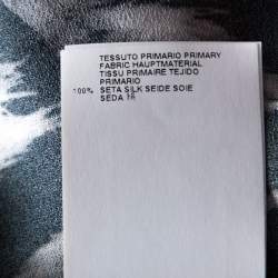 Pre Owned Just Cavalli Black & White Chevron Print Lace Trim Long Camisole Top S