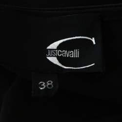 Pre Owned Just Cavalli Black Layered Ruffle Trim Cocktail Dress S