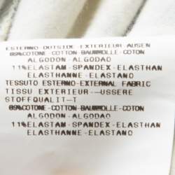 Pre Owned Just Cavalli Green Leaf Printed Cotton Jersey Flared Dress S