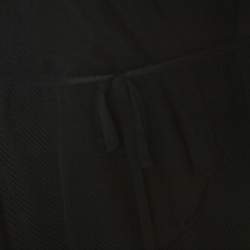 Pre Owned Just Cavalli Black Knit Waist Tie Detail Asymmetric Cardigan S