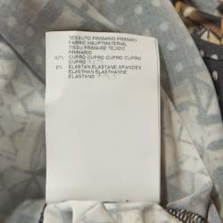 Pre Owned Just Cavalli Black Printed Knit Stud Embellished Long Sleeve Top M