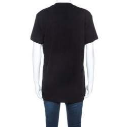 Pre Owned Just Cavalli Black Logo Print Jersey Oversized T-shirt XXS