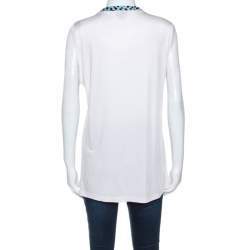 Pre Owned Just Cavalli Pale Pink Logo Print Jersey Oversized Sleeveless Top S