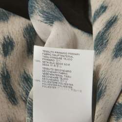 Pre Owned Just Cavalli Beige Leopard Print Silk Contrast Trim Detail Blouse S