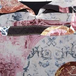 Pre Owned Just Cavalli Multicolor Printed Silk Top M