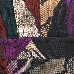 Pre Owned Just Cavalli Multicolor Snakeskin Print Pencil Dress L