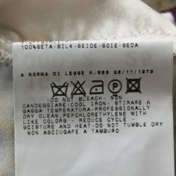 Pre Owned Just Cavalli Multicolor Printed Silk Neck Tie Detail Top M