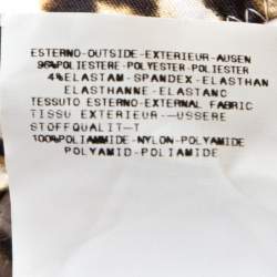 Pre Owned Just Cavalli Brown Leopard Print Mesh Insert Short Dress M