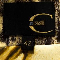Pre Owned Just Cavalli Multicolor Animal Print Textured Sleeveless Dress M