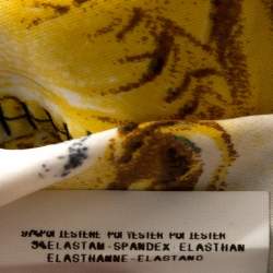 Pre Owned Just Cavalli Multicolor Printed Satin Flared Maxi Skirt M