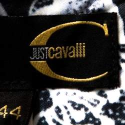 Pre Owned Just Cavalli Multicolor Printed Satin Flared Maxi Skirt M