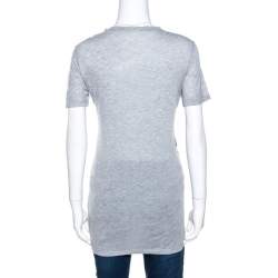 Pre Owned تيشيرت جست كافالي مودال رصاصي بالشعار M