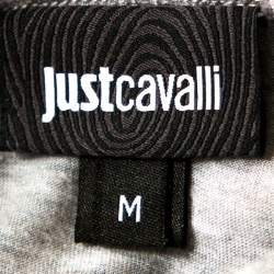 Pre Owned تيشيرت جست كافالي مودال رصاصي بالشعار M