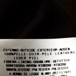 Pre Owned Just Cavalli Black Embossed Leather Studded Zip Front Jacket S