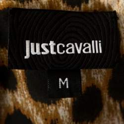 Pre Owned Just Cavalli Bicolor Wool Knit Button Front Cardigan M