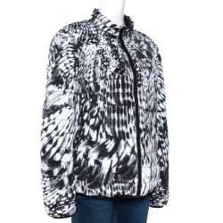 Just Cavalli Monochrome Printed Quilted Reversible Jacket L