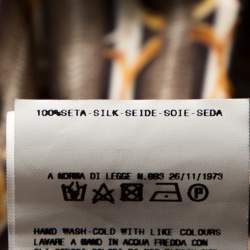 Pre Owned Just Cavalli Brown Abstract Printed Silk Shirt S