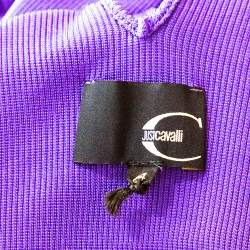 Pre Owned Just Cavalli Purple Stretch Jersey Sleeveless Mini Dress M